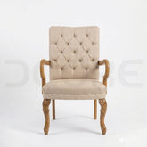 Tufted Visitor Office Chair with Wood Arms - DCORE