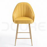 Luxe Velvet Mid-Century Counter Stool - DCORE