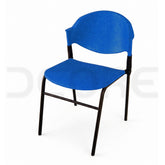 Cobalt Blue & Matte Black Polypropylene Multi-Purpose Stack Chair - DCORE