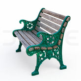Vintage Cast Iron & Wooden Bench -DCORE