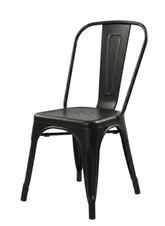 Modern Black Metal Cafe Dining Chair