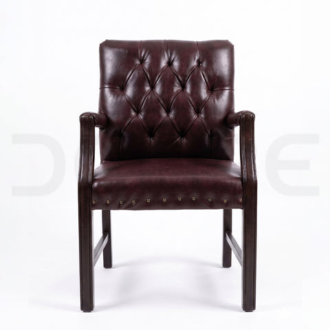 Classic Tufted Leather Visitor Chair - DCORE