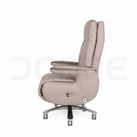 Premium Leather Executive Power Recliner Office Chair with Footrest - DCORE