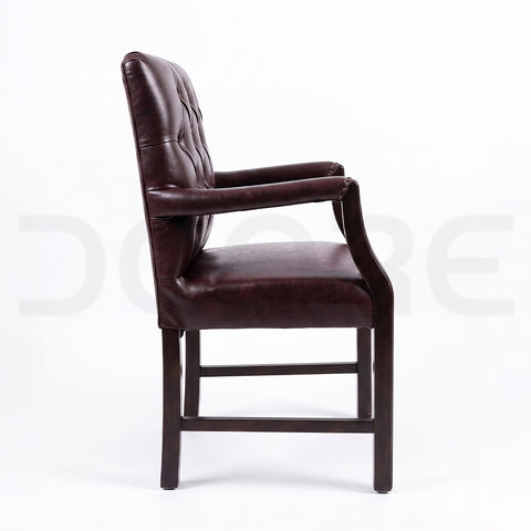 Classic Tufted Leather Visitor Chair - DCORE