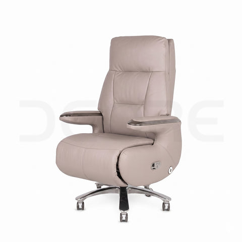 Premium Leather Executive Power Recliner Office Chair with Footrest - DCORE