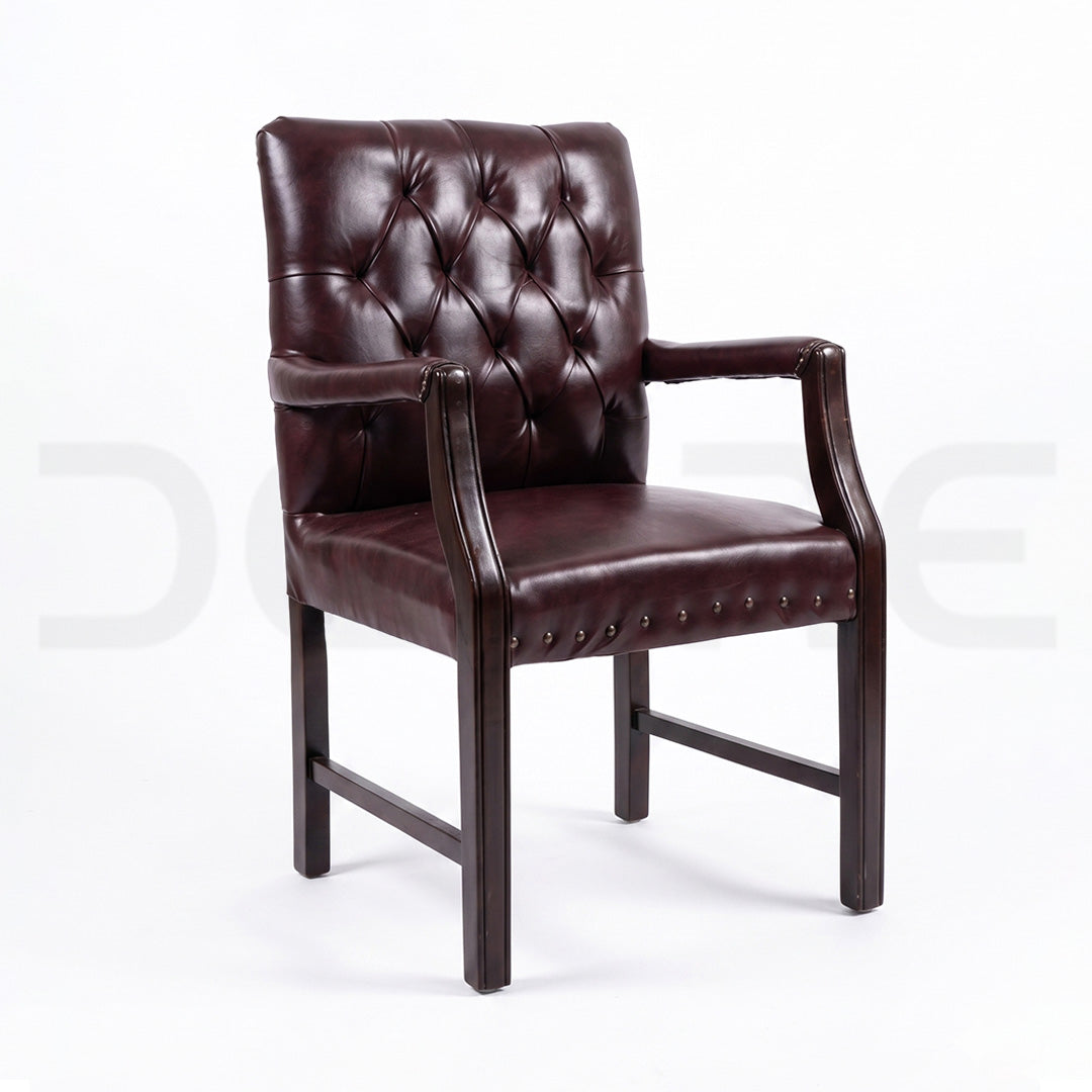 Classic Tufted Leather Visitor Chair - DCORE