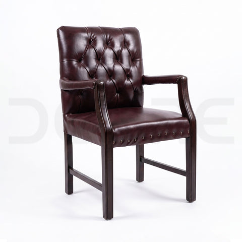 Classic Tufted Leather Visitor Chair - DCORE