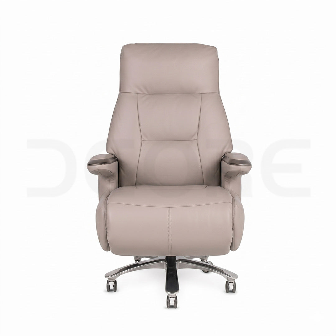 Premium Leather Executive Power Recliner Office Chair with Footrest - DCORE