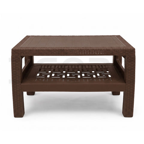 Rattan-Style 2-Tier Molded Table - DCORE