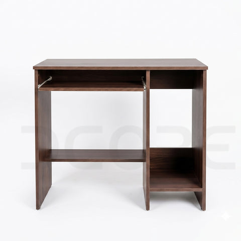 Compact Walnut Finish Computer Desk - DCORE