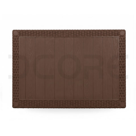 Rattan-Style 2-Tier Molded Table - DCORE