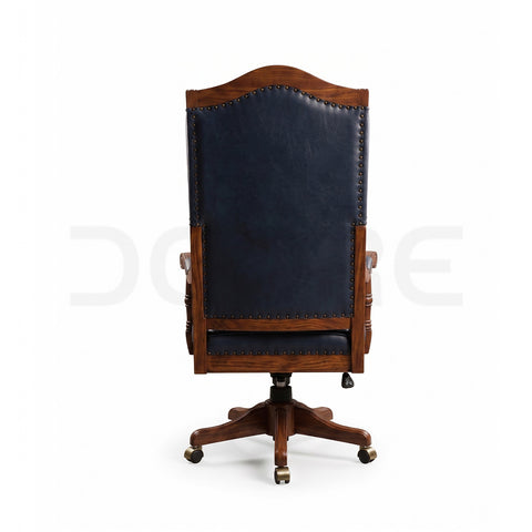 Executive High-Back Chesterfield Sheesham Office Chair - DOCE