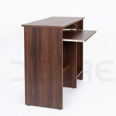 Compact Walnut Finish Computer Desk - DCORE