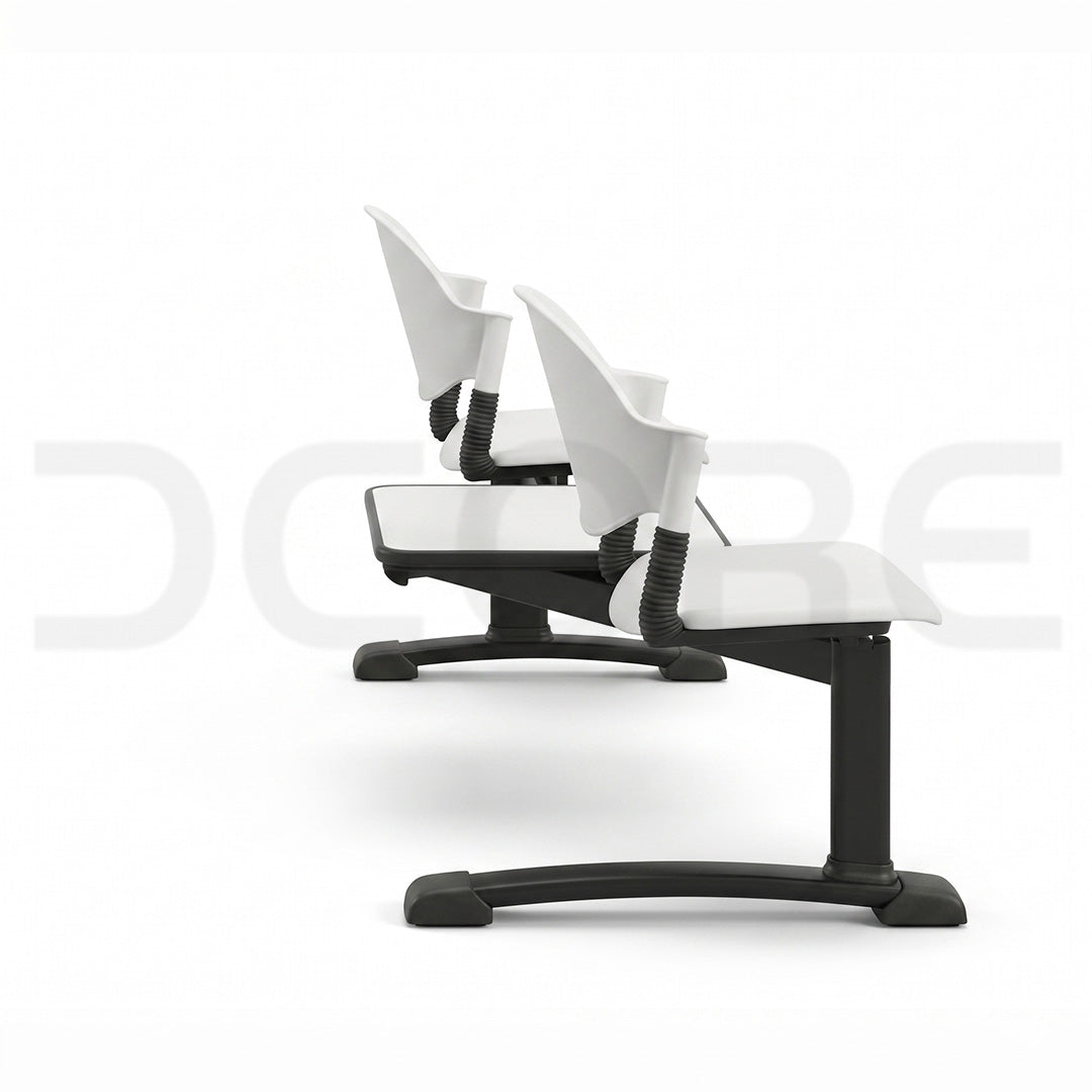 Modern Dual-Seater Waiting Room Bench - DCORE