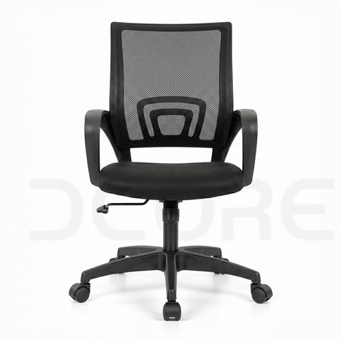 Ergonomic Black Mesh Staff Revolving Chair - DCORE