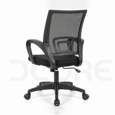 Ergonomic Black Mesh Staff Revolving Chair - DCORE