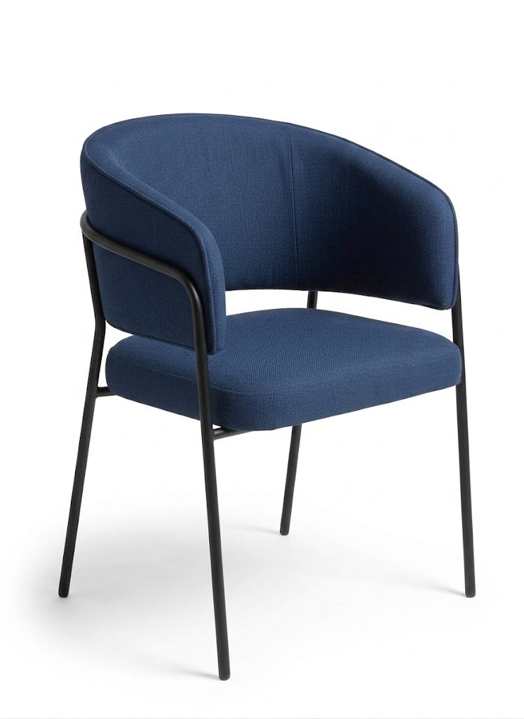 Modern Navy Blue Tub Dining & Accent Chair