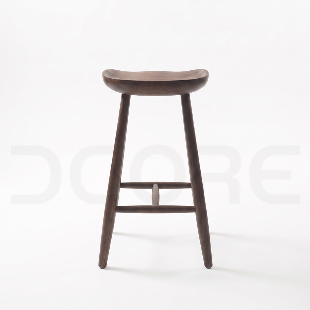 Premium Walnut Wood Bar Stool - DCORE