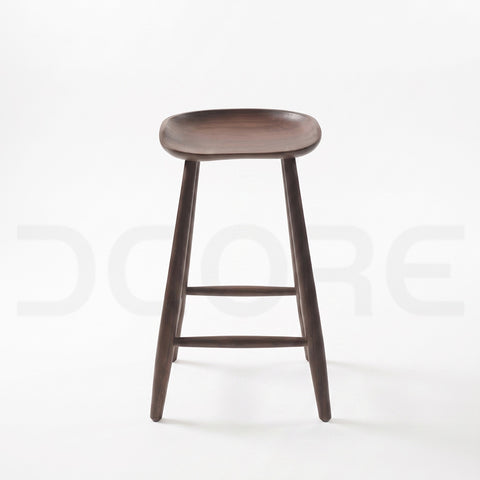 Premium Walnut Wood Bar Stool - DCORE