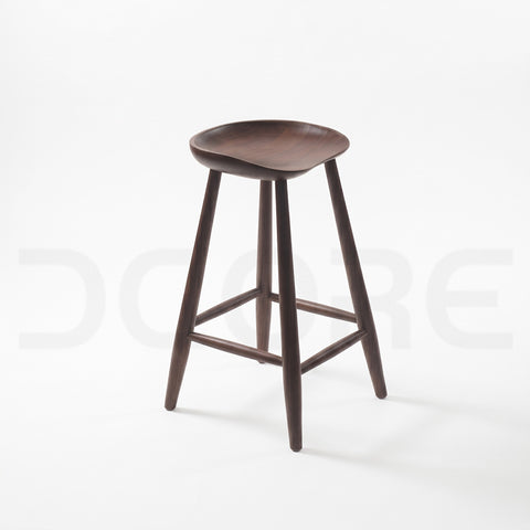 Premium Walnut Wood Bar Stool - DCORE