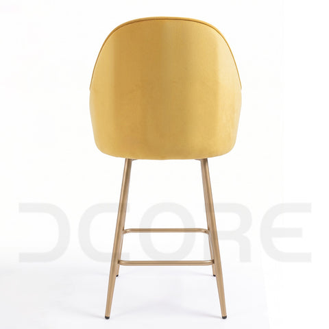 Luxe Velvet Mid-Century Counter Stool - DCORE