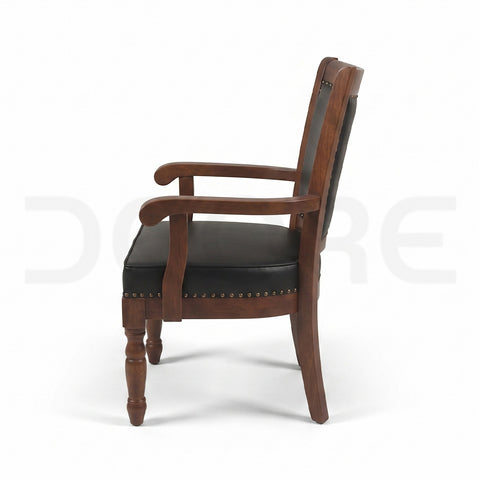 Premium Traditional Leather Visitor Chair - DCORE