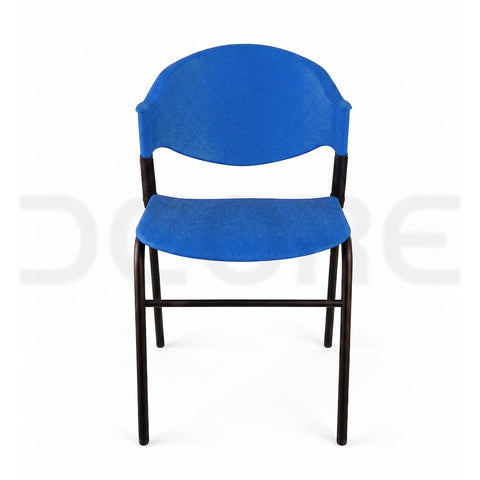 Cobalt Blue & Matte Black Polypropylene Multi-Purpose Stack Chair - DCORE