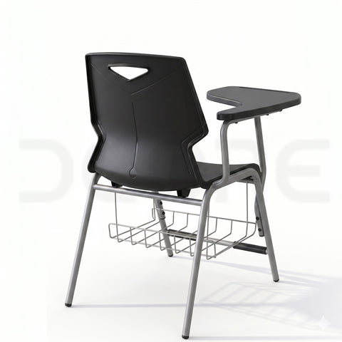 Geometric Student Study Chair with Writing Pad & Storage Basket - DCORE