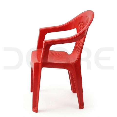 Premium Ergonomic Red Plastic Office Chair - DCORE