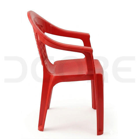 Premium Ergonomic Red Plastic Office Chair - DCORE