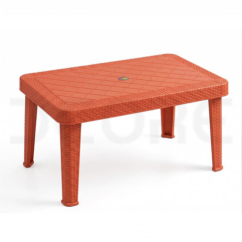 Rattan-Texture Rectangular Coffee Table - DCORE