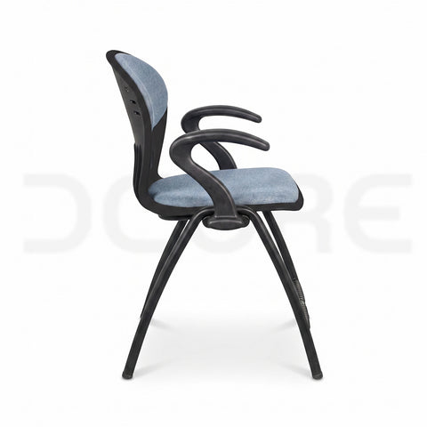 Ergonomic Upholstered Study Chair with Armrests - DCORE