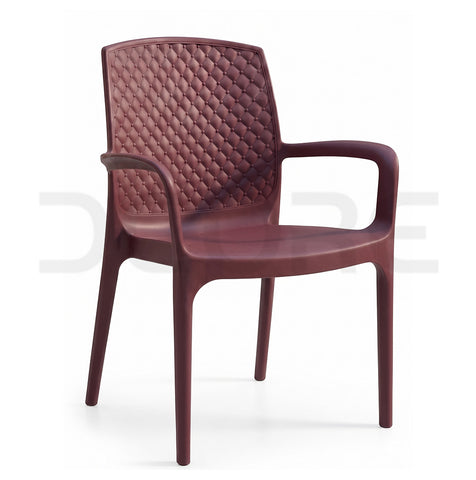 Modern Plastic Quilted Resin Armchair - DCORE