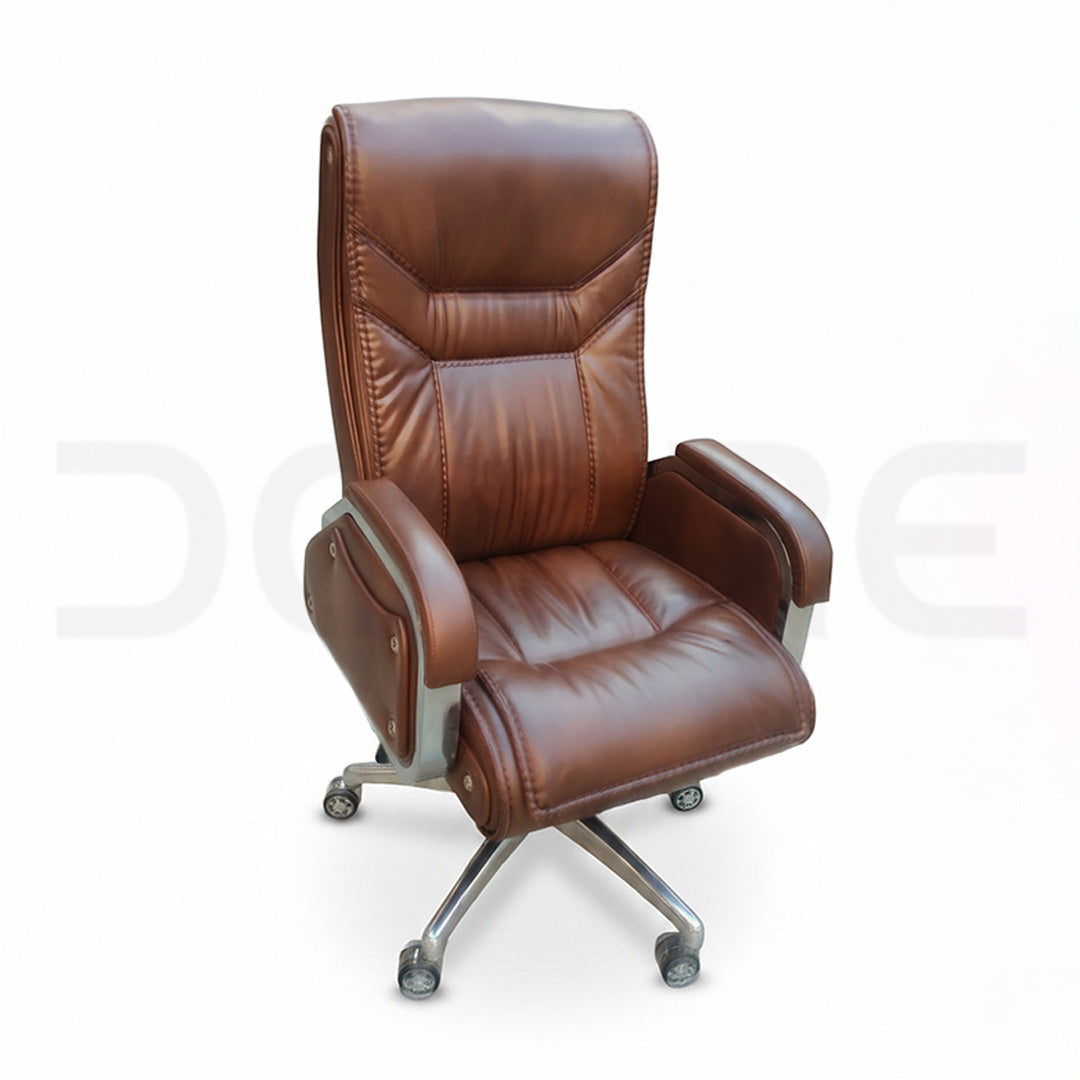 Premium Brown Bonded Leather Executive Office Chair - DCORE