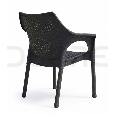 Elite Full-Woven Rattan Visitor Chair - DCORE