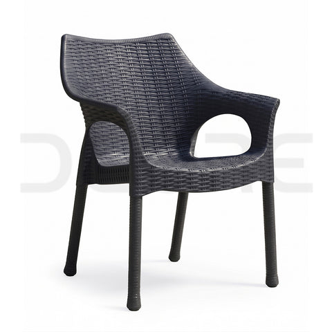 Elite Full-Woven Rattan Visitor Chair - DCORE