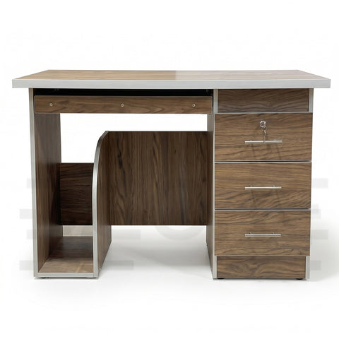 Walnut & Silver Modern Staff Table - DCORE
