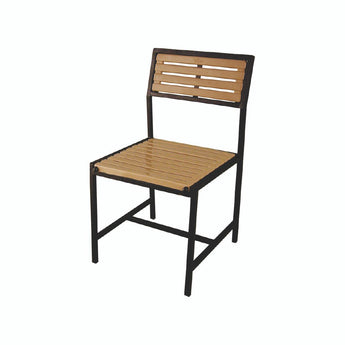 Modern Wooden Chair with Metal Frame