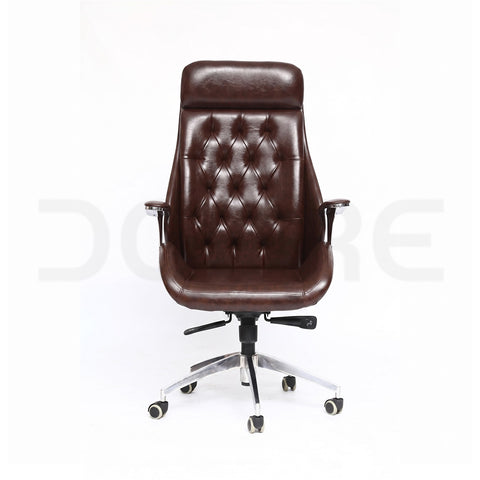 Premium High-Back Tufted Leather Executive Office Chair - DCORE