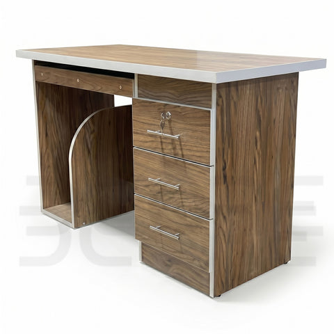 Walnut & Silver Modern Staff Table - DCORE