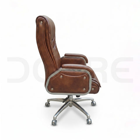 Premium Brown Bonded Leather Executive Office Chair - DCORE