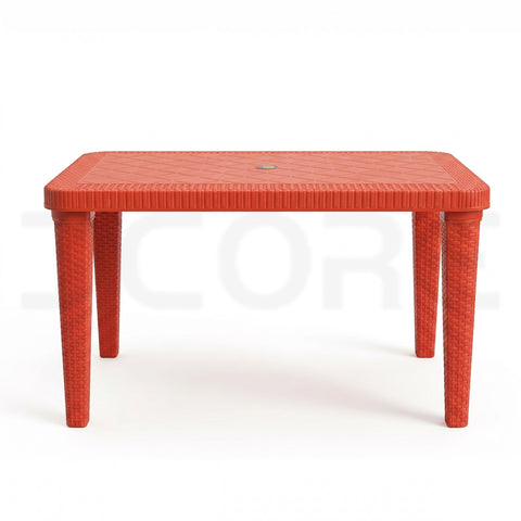 Rattan-Texture Rectangular Coffee Table - DCORE