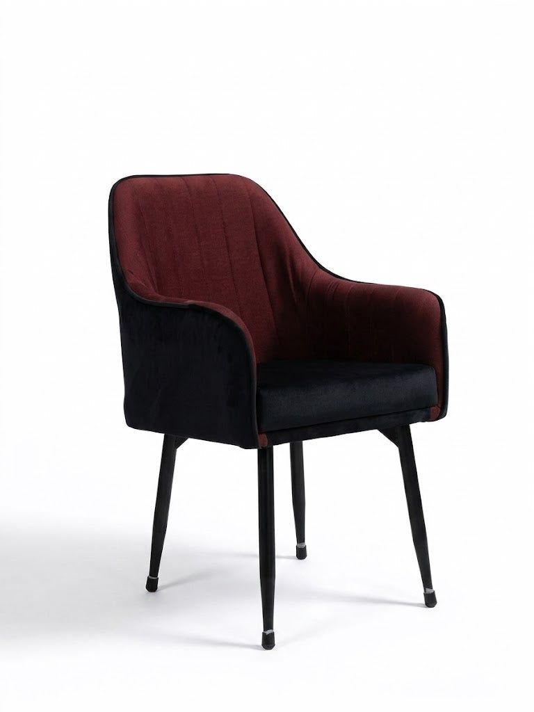 Luxury Dual-Tone Velvet Dining & Accent Chair