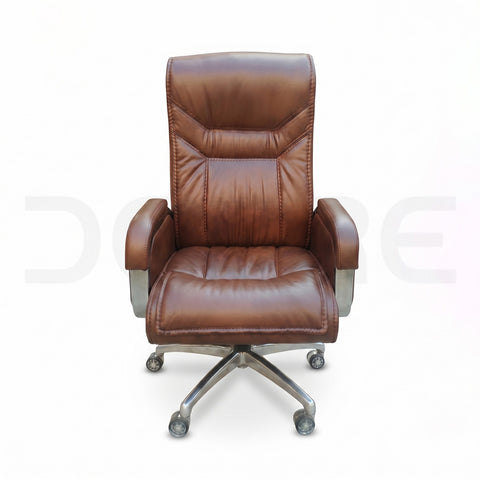 Premium Brown Bonded Leather Executive Office Chair - DCORE