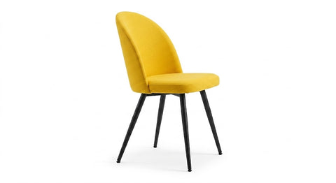 Contemporary Mustard Upholstered Dining Chair
