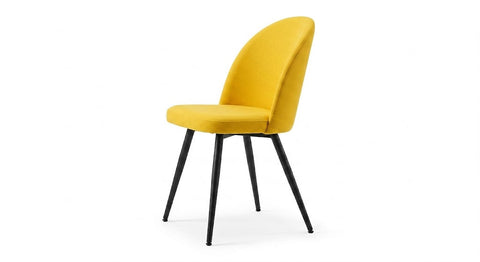 Contemporary Mustard Upholstered Dining Chair