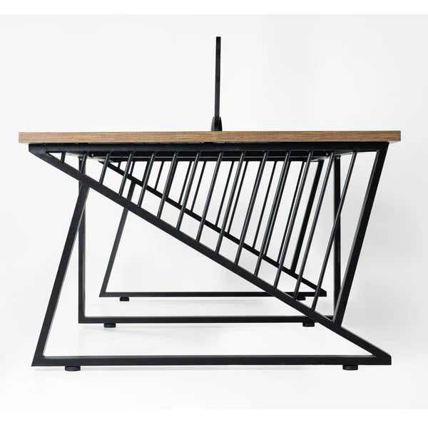 WorkStation Team for 4 Person, with 2 Partitions and without Storage