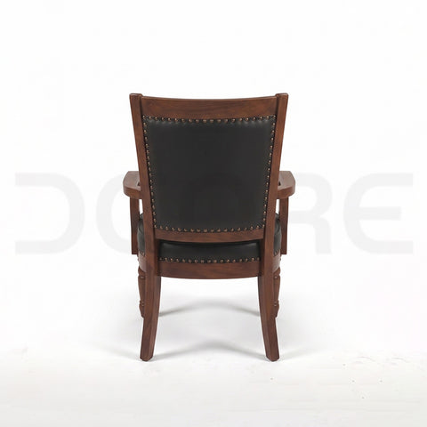 Premium Traditional Leather Visitor Chair - DCORE