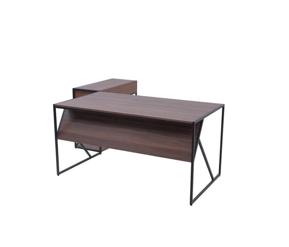 Modern Office Table with Side Rack