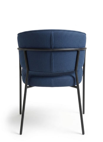 Modern Navy Blue Tub Dining & Accent Chair